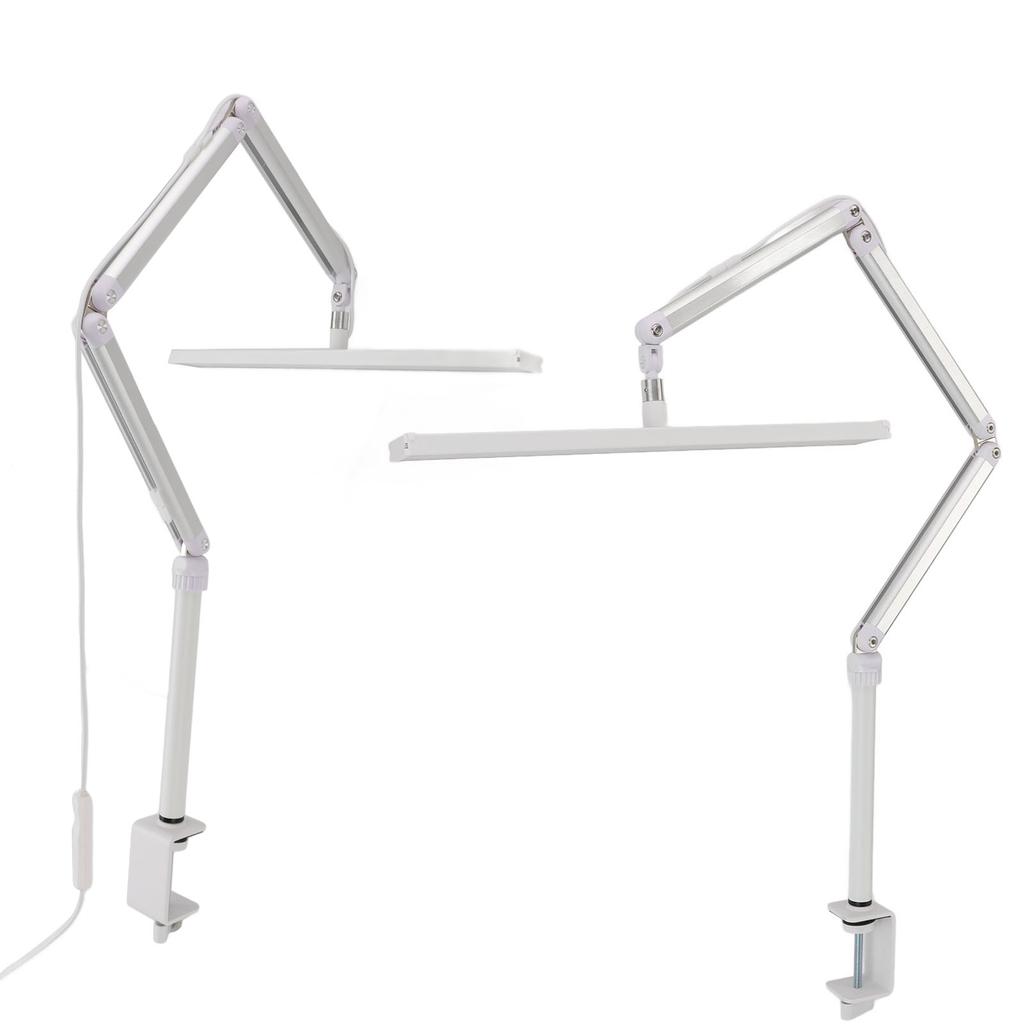 LED Desk Lamp with Clamp 360 Degree Rotation Head 3 Color Temperature Dimmable Foldable Swing Arm 14