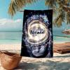Custom Name Ultra-Soft Beach Towel with Dragon Theme,Ideal for Pool - Camping, Diving - Perfect Travel Essential, Vibrant Beach Towel.