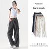 Quick-Dry American Retro Spicy Girl High-Waist Cargo Pants: Women's 2025 Summer Wide-Leg Casual Parachute Style.