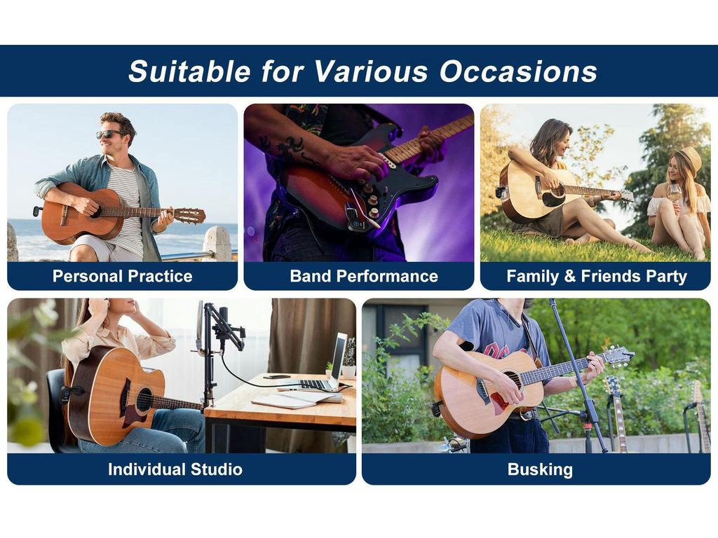 A14 Wireless Guitar Audio Transceiver: Mini Charging Transmitter & Receiver System.