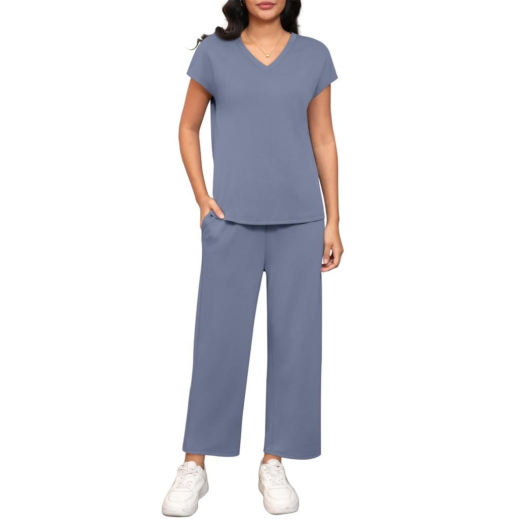Women's Loose-Fit -Color Casual Set