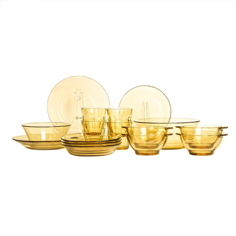 Corning Shiny 16-Piece Glass Dinnerware Set