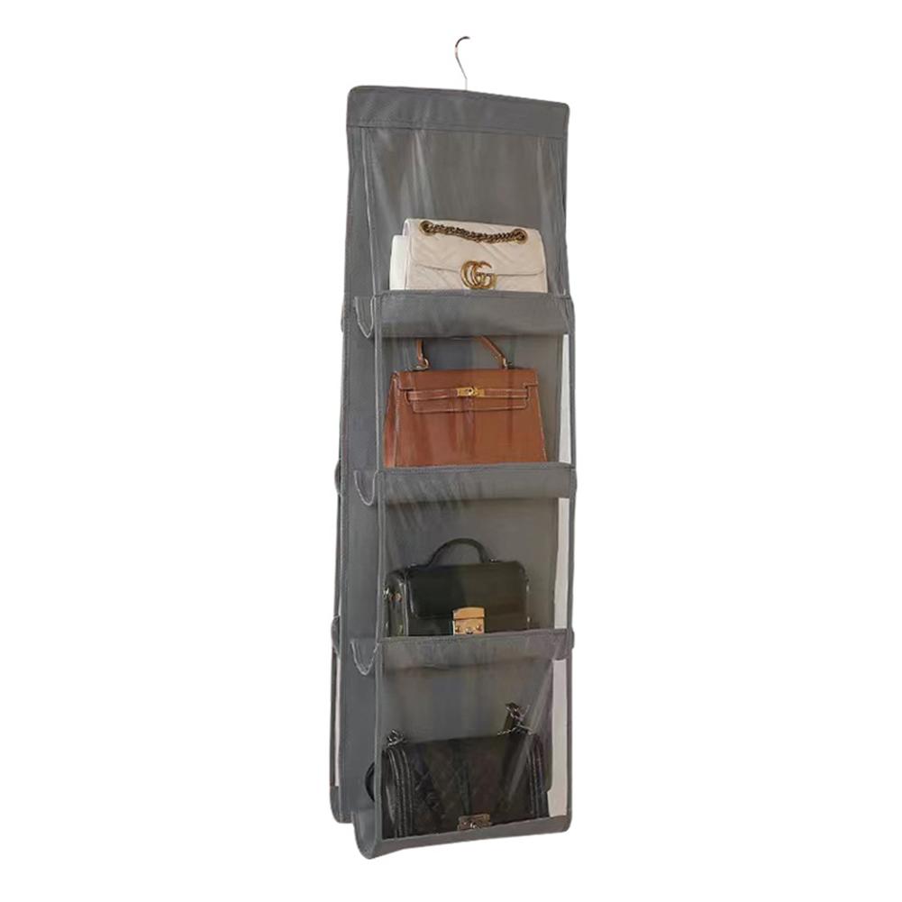 6/8 Pockets Hanging Purse Organizer Foldable Handbag Organizer Wardrobe Closet Space Saving Organizers for Family Closet Bedroom