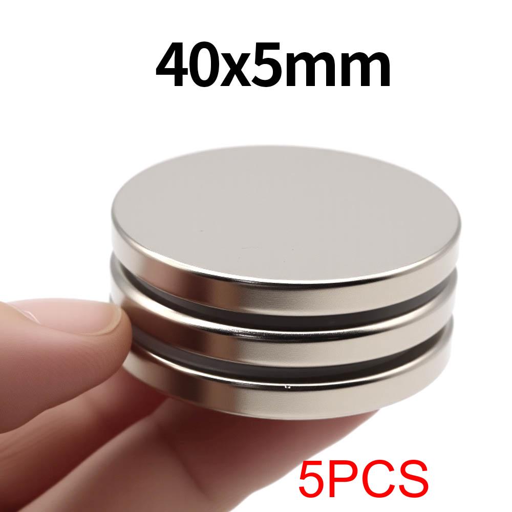 40x5mm Super Strong Neodymium Magnet N35 NdfeB Permanent Magnetic imanes Round Powerful Magnets Refrigerator