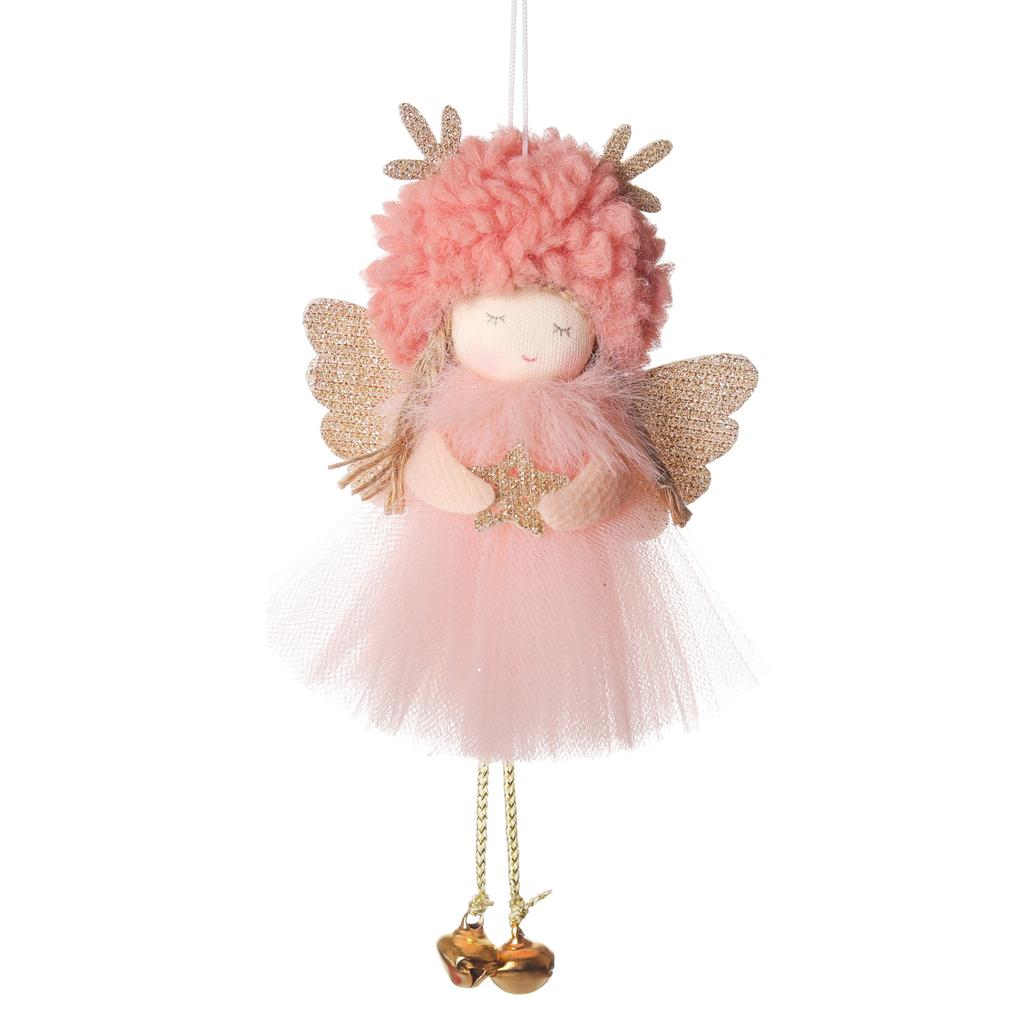 Christmas Plush Tulle Skirt Angel Christmas Tree Ornament Small Hanging Item
