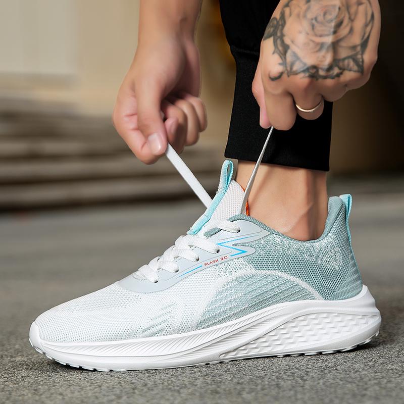 Fashion Men's Running Shoes Summer Mesh Outdoor Hiking Soft Sole Lightweight Training Breathable Casual Jogging Shoes Tenis Masculino