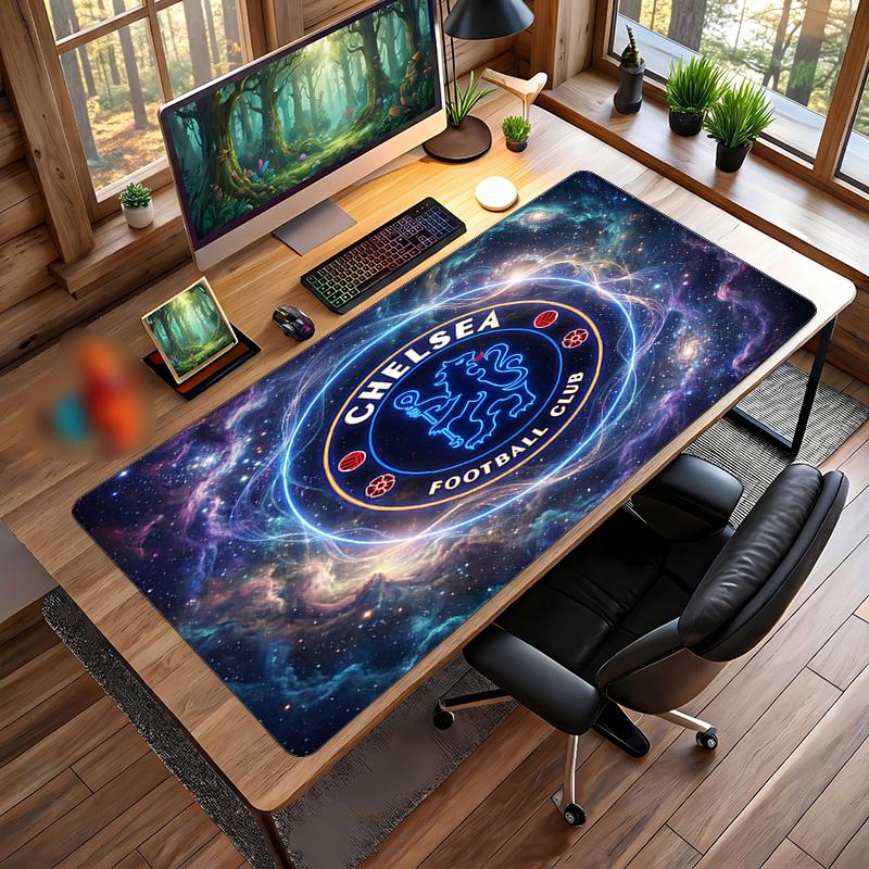 Chelsea FC Geprint Grote Muismat, Antislip Zacht Rubberen Gaming Bureau Mat voor Kantoor Laptop Computer Decoratie