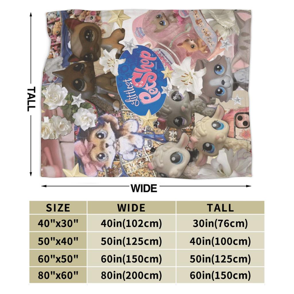 Littlest Pet Shop Blanket  Soft Warm Street Trend Plush Throw Blanket For Children Couch Bed Flannel Bedspread Bed Cover