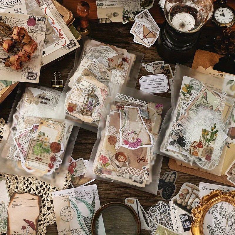 1PC  Long Night Book Series Material Pack Creative Retro Ins Style Notebook Material Paper Notebook Collage Material Card Paper