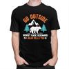 Custom Go Outside Worst Case Scenario A Bear Kills You Tshirt for Men Short Sleeves Casual T Shirt Loose Fit 100 Cotton Tee