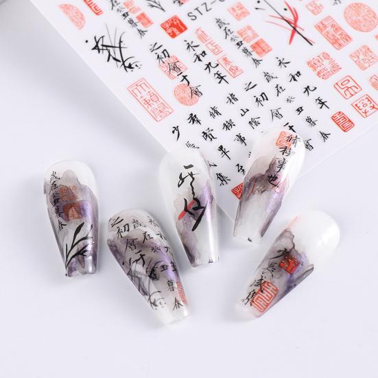 Modern Nail Decals Waterproof PET Removable Easily