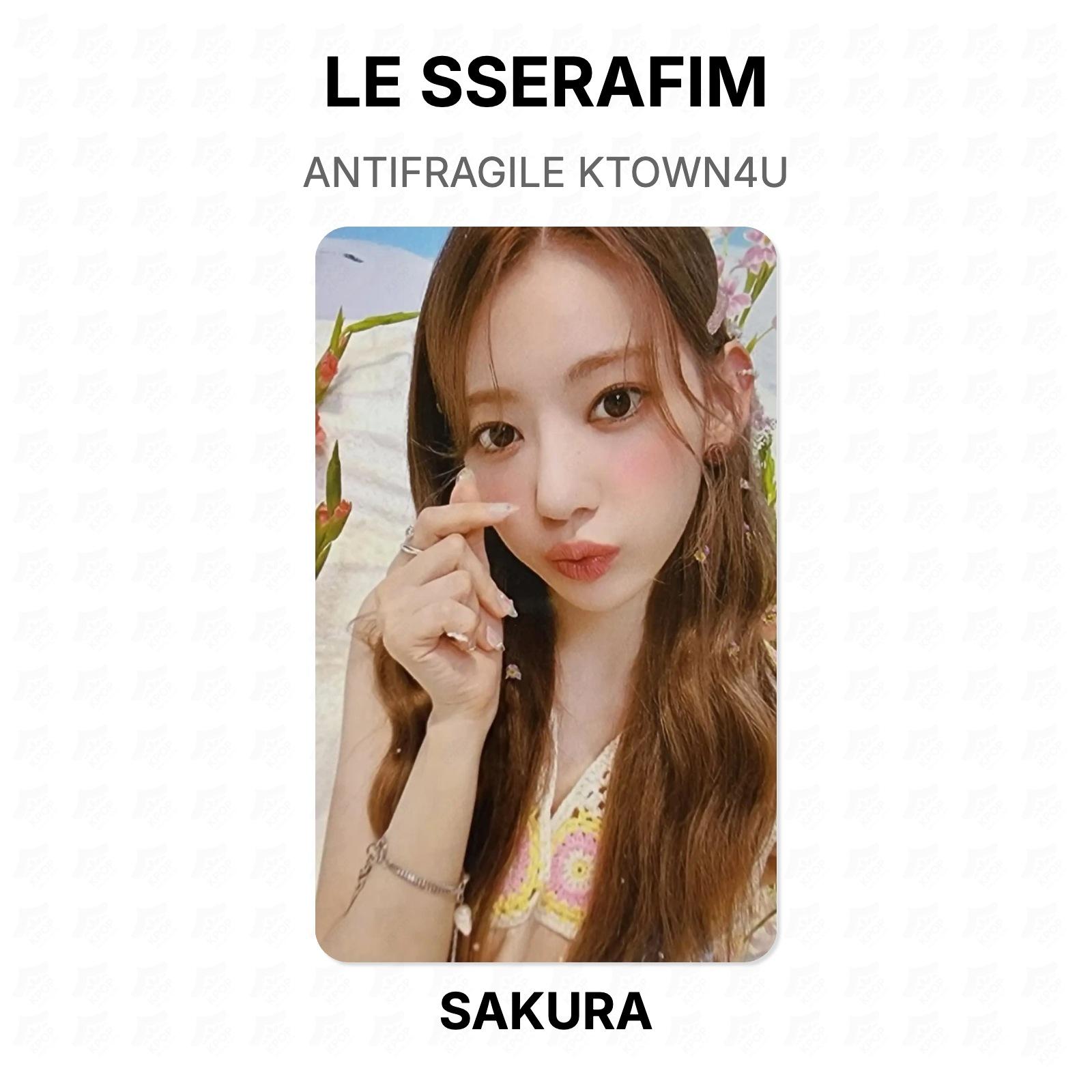 LE SSERAFIM ANTIFRAGILE KTOWN4U Official Photocard SAKURA