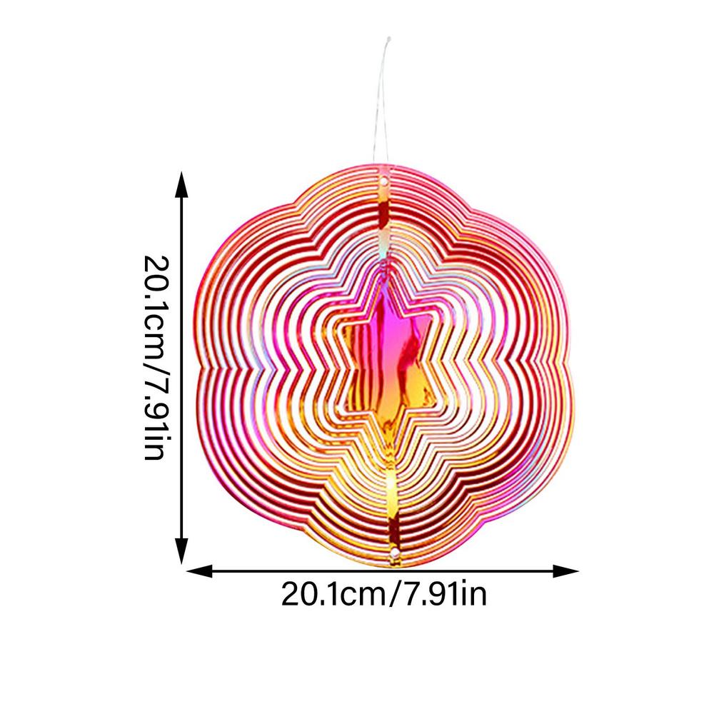 

Colorful Hexagon 3D Bird Repelling Wind Chimes Rotating Wind Turn Bird Blinders For Garden Windows Orchards Barns Crops Boats красный