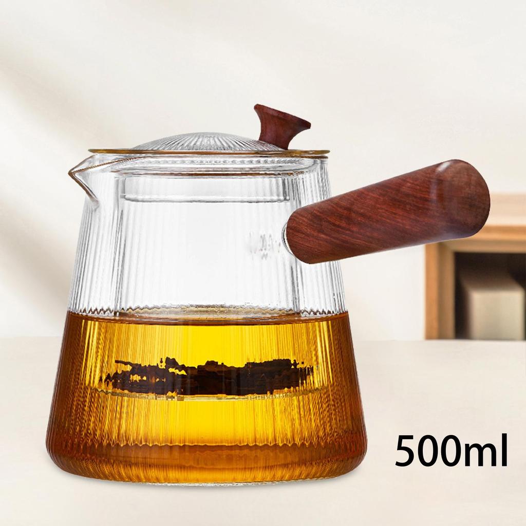 Glass Teapot with Infuser Blooming and Loose Leaf Tea Maker Elegant with Lid Clear Tea Kettle Stovetop Safe for Home Camping