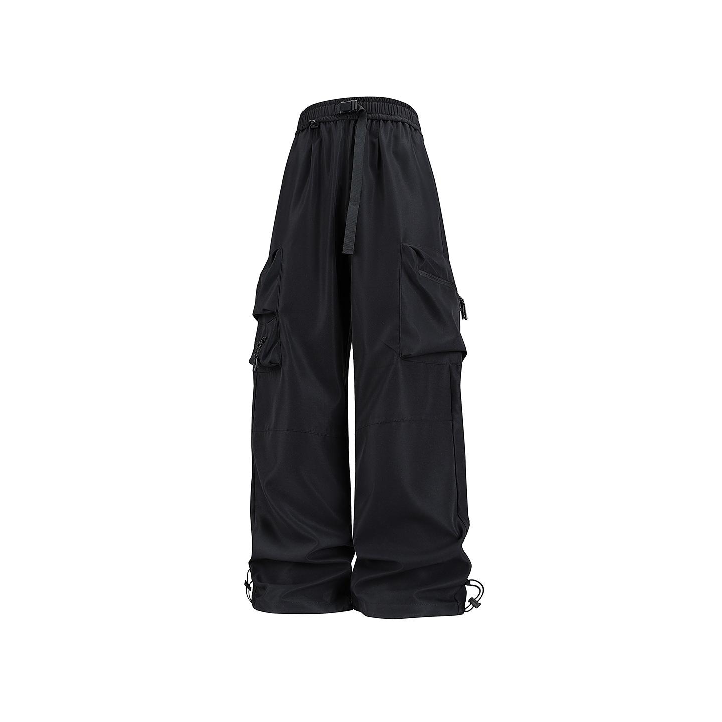 

Men s Overalls, Two Drawstrings for Trousers, Multi-bag Casual Pants, Functional Breathable Paratrooper Pants XXL чорний