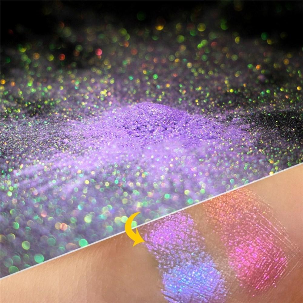 Duochrome Chameleon Eyeshadow Multidimensional Eye Look Long-lasting Holographic Glitter Multichrome 0.2g, 1 Piece