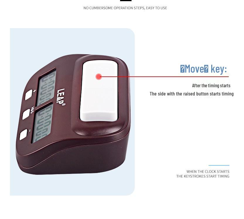 Tianfu 9907S Zegar szachowy na zawody Xiangqi - Czarny zegar odmierzający czas z funkcjami do przodu i do tyłu