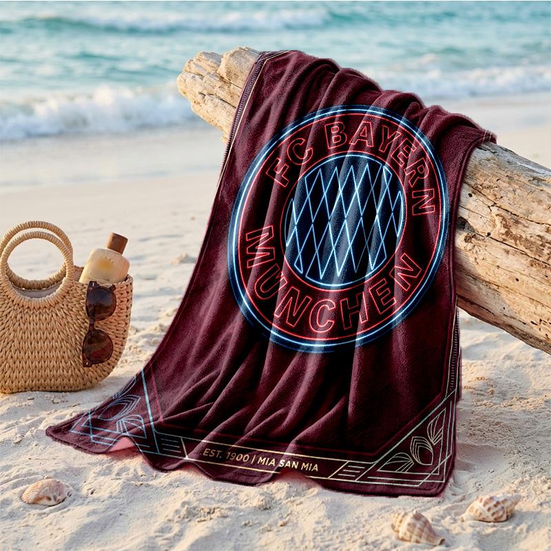 Asciugamano da Spiaggia in Microfibra con Stampa Bayern Monaco Asciugatura Rapida Assorbente Grande Asciugamano per Spiaggia Nuoto Viaggio