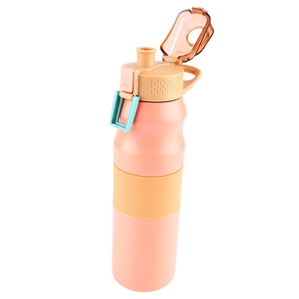 Thermal Cup 304 Stainless Steel Outdoor Portable Travel Student Sports Vacuum Cup High Capacity 680ml Pink
