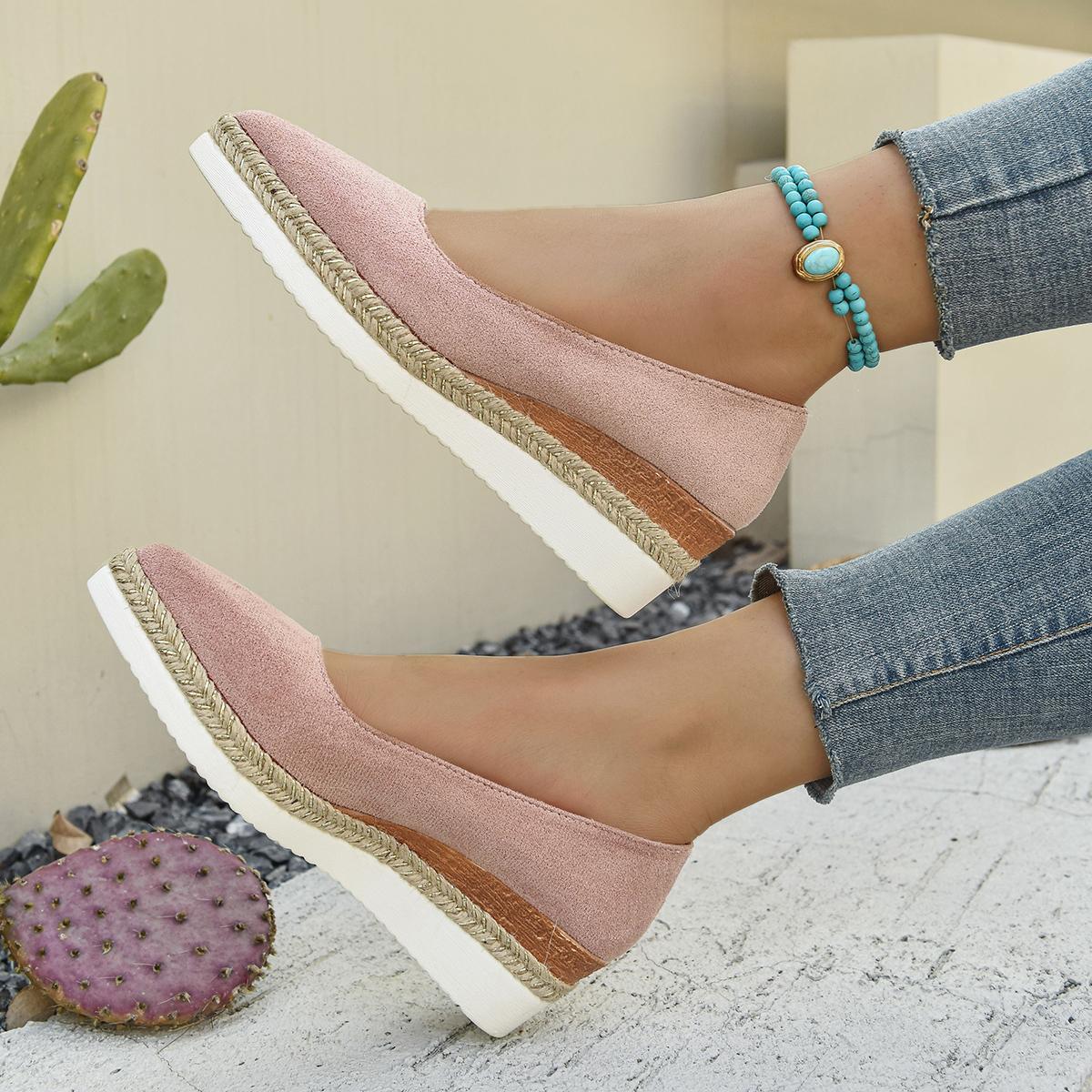 

Fashion Casual Shoes for Women Heeled Shoes Ladies Wedge Heels Retro Women Pumps Deep Mouth Platform Pumps Office Women Shoes2025 43