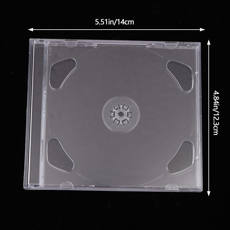 Boîtier DVD double disque en plastique transparent Boîtier d'emballage de rangement CD portable Boîte DVD durable Boîte de rangement pour CD DVD épaissie