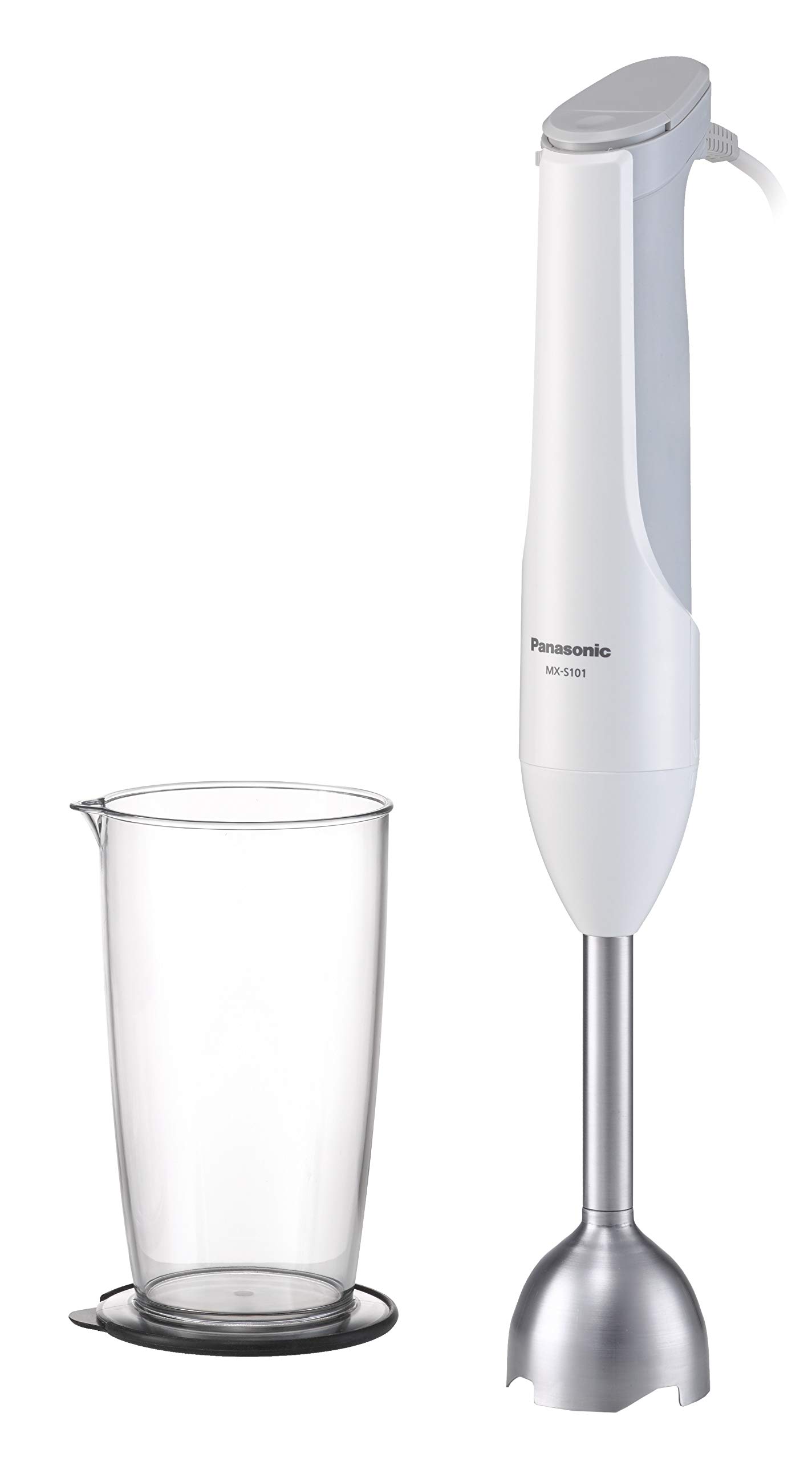 

Panasonic hand blender 4 blades 2 roles in 1 with child lock White (mixing/crushing) MX-S101-W