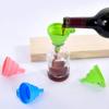 Kitchen Silicone Collapsible Funnel Set of 3,Small and Large,Flexible-Foldable-Cooking-Food-Grade Funnels for Filling Small or Mini