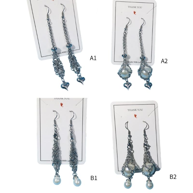 Interchangeable Crystal Holder Dangle Earrings Empty Stone Holder Replacement Drop Earrings for Women Party Jewelry Gift