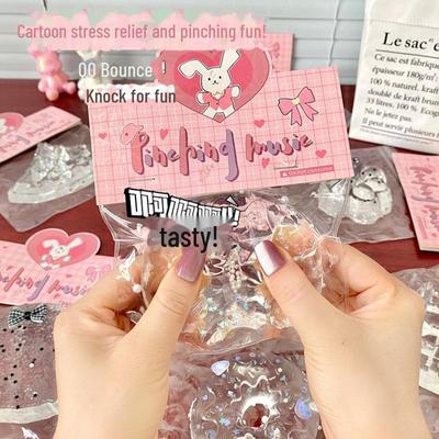 Transparentes, superweiches Waffel-Donut-Katzenkrallenspielzeug für kreativen Stressabbau und Spaß