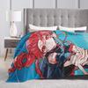 Kasane Teto Character Warm Soft Blanket  Kids Plush Throw Blanket Fluffy Living Room Flannel Bedspread Sofa Bed Cover