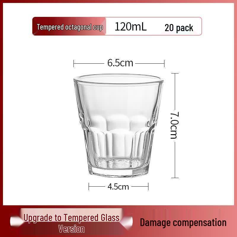 Qiwai Tempered Octagonal Drinking Glasses Set