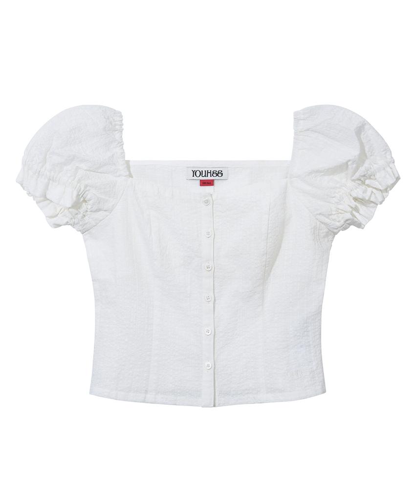 YOUHEE Puff Sleeve Blouse_White