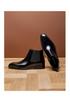 Men's British Style Genuine Cowhide Chelsea Boots - Shiny, Slip-On, Versatile High-Top Leather Footwear for Autumn/Winter