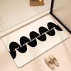 Bathroom Absorbent Floor Mat, Diatom Mud Quick-drying Mat, Toilet Door Carpet, Toilet Anti-skid and Anti-drop Foot Mat