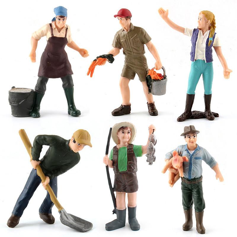 Simulated Diver Veterinarian Farmer Worker Postal Worker Toy Model Ornament For Play And Display