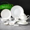 Elegant Handmade Ceramic Tableware Set with Gold Line