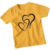 Intertwined Hearts Symbol Kids T-Shirt Love Childrens Tee