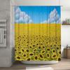 Sunflower Shower Curtain Floral Botanical Farmhouse Bathroom Decor Vintage Rustic Washable Fabric Set