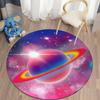 Round Galaxy Space Rug Kids Room Play Area Rug Soft Kids Bedroom Game Mat Cozy Home Rug