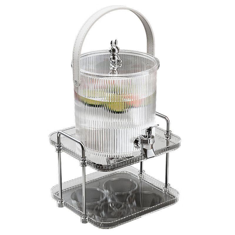 Light Luxury Glass Beverage Dispenser with Faucet