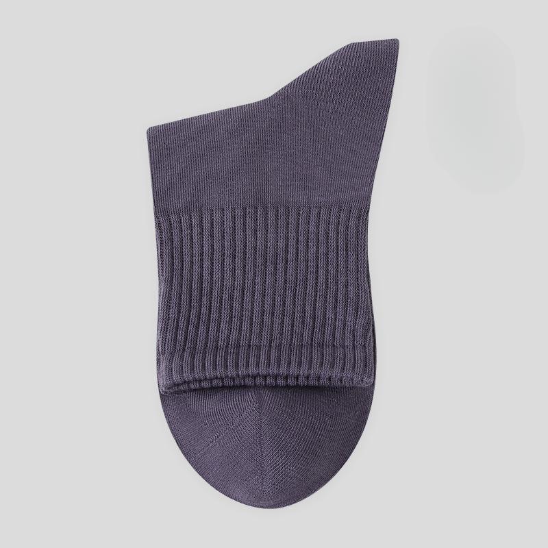 Men's Autumn Combed Cotton Business Antibacterial and Deodorizing Men's Cotton Socks Boneless Hand-sewn Mid-tube Cotton Socks