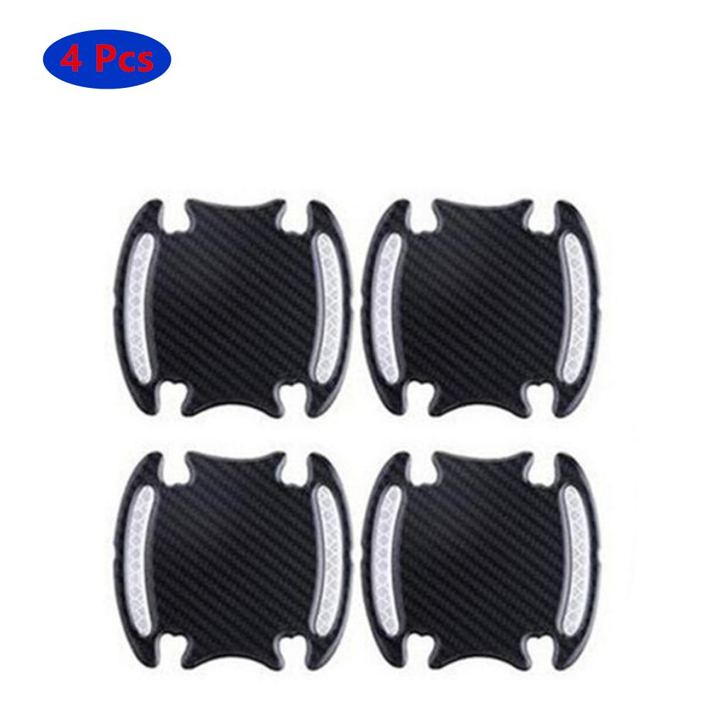 4 Pcs/Set Car Door Wrist Reflective Sticker Universal Car Door Wrist Scratch Protective Film Pad with Safety Reflective Strip