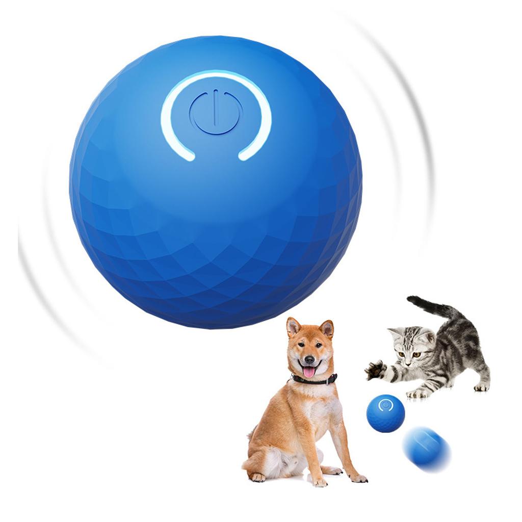 Active Rolling for Dogs PC TPU Motion Activated Automatic Rolling Moving Interactive Dog Toy with LED Light for Small Medium Large Dogs