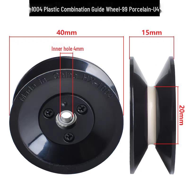 Plastic-Ceramic Cable Tensioner & Thread Guide Pulley for Textile Applications