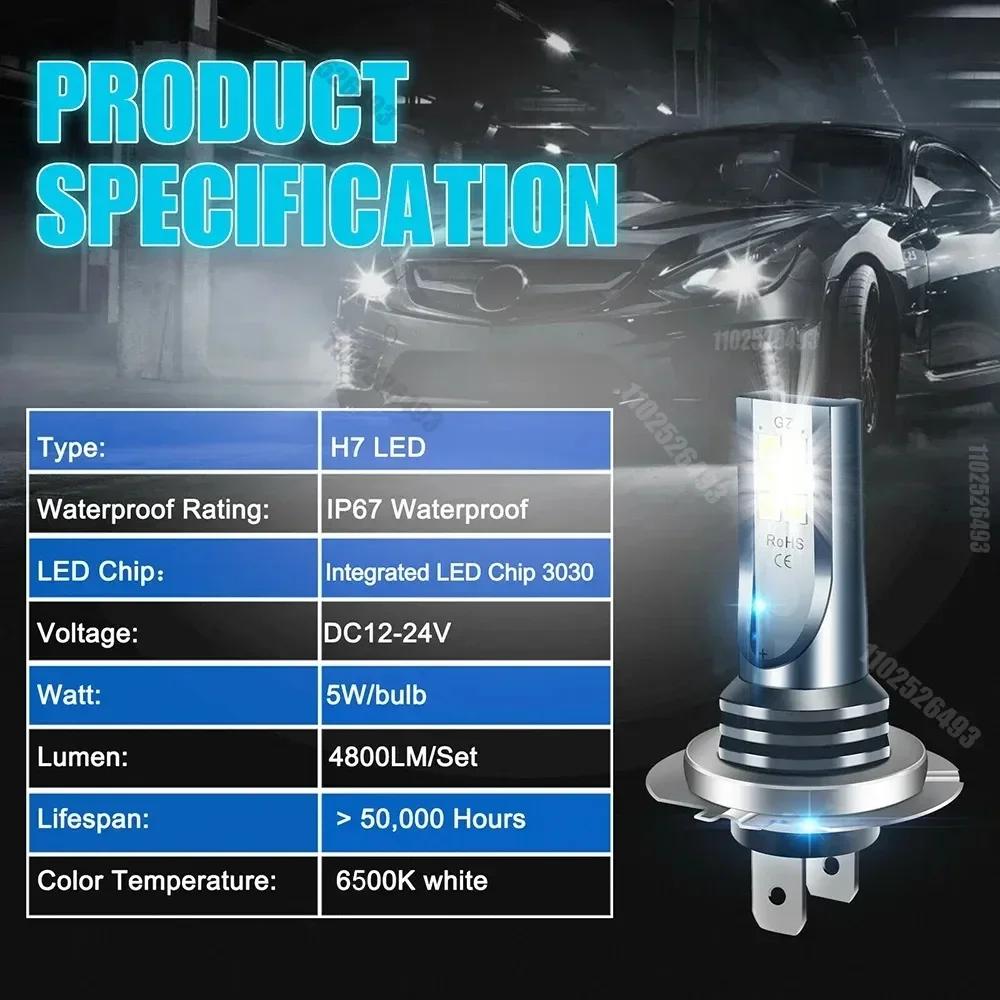 2x H7 LED-Autoscheinwerferlampen, superhell, für Hyundai Solaris, Accent, Elantra, Sonata, I40, I10, i20, I30, i35, IX25, IX35, Tucson
