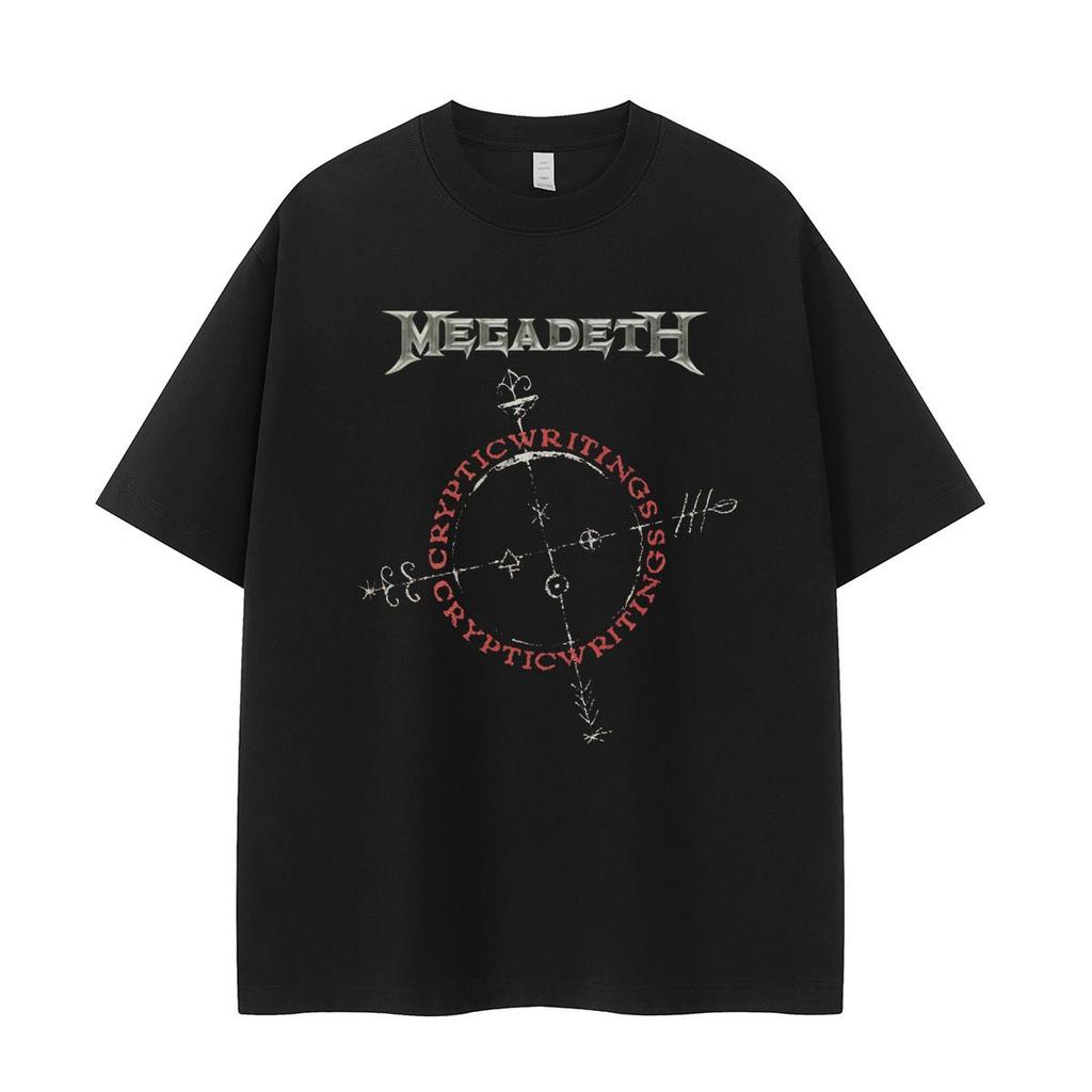 Megadeth Megadeth Band Vintage American Street Men and Women Loose Cotton Rock Short Sleeve T-Shirt