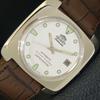USED JAPAN VINTAGE ORIENT AUTOMATIC 46943 MENS WHITE COLOR DIAL WATCH A702248-5 R123-a702248