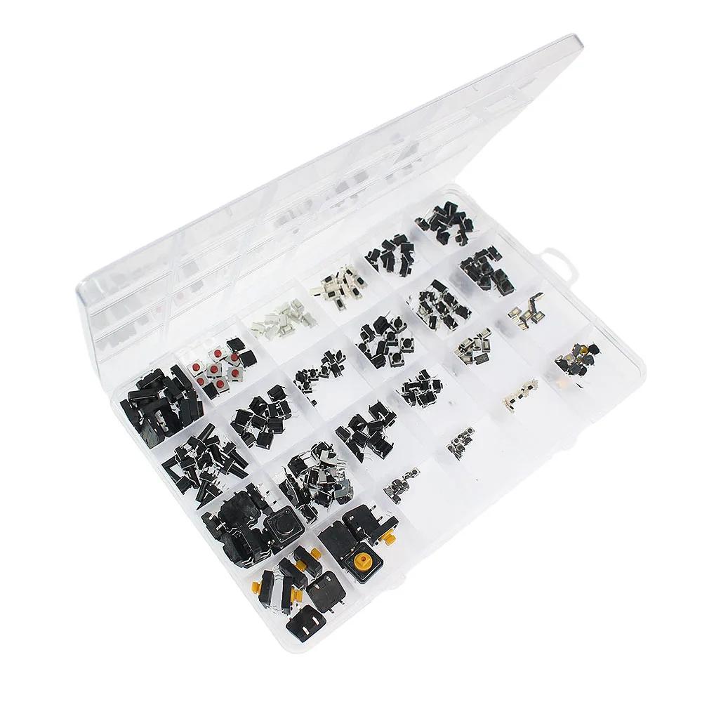 250PCS Switch Kit Micro Switch DIY Assorted Kit Push Button Switches Assortment Set