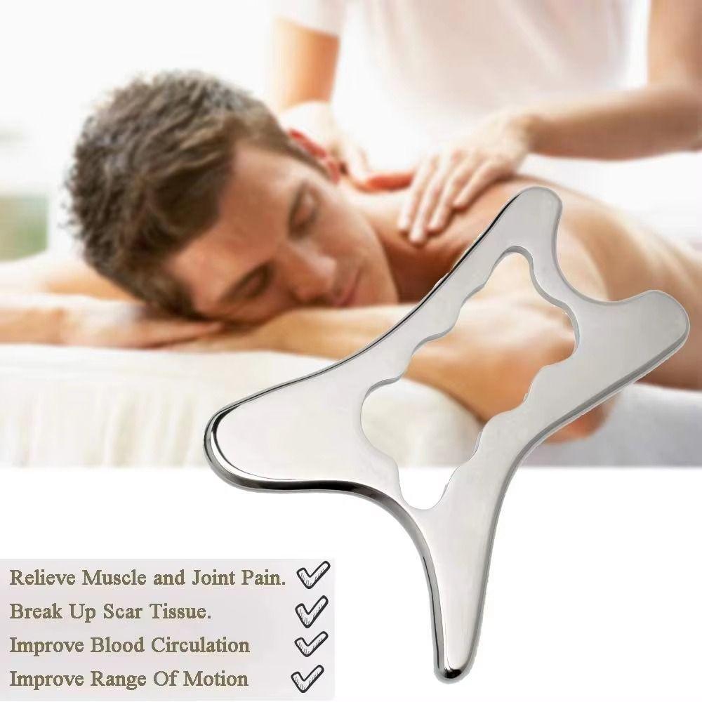 Stainless Steel Gua Sha Massage Tools Reduce Head Neck Pain Arm Massager Body Care