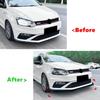 Car Front Bumper Lip Spoiler Diffuser Splitters BodyKit Aprons Cover Guard Trim For Volkswagen Polo MK5 6C GTI 2015-2018